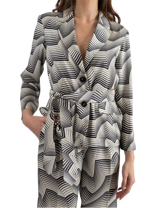 Blazer con cintura e stampa. MARELLA | LIVIA1142/001